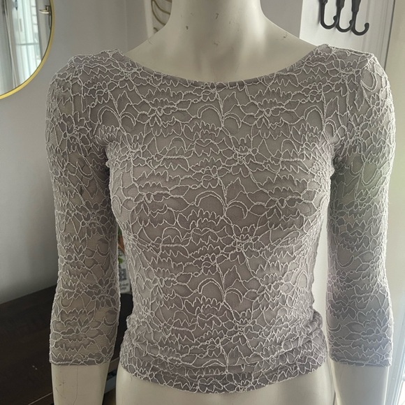 Garage Balletcore Lace Open Back Sweater - Picture 2 of 6